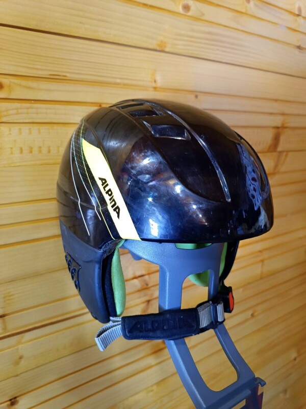 PRILBA ALPINA CARAT BLACK-YELLOW 48-52CM